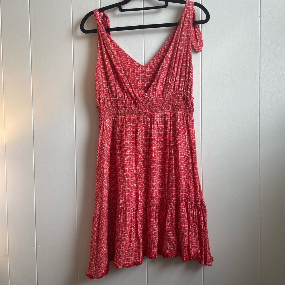 Shinestar Red Ruffle Mini Dress - Picture 2 of 6